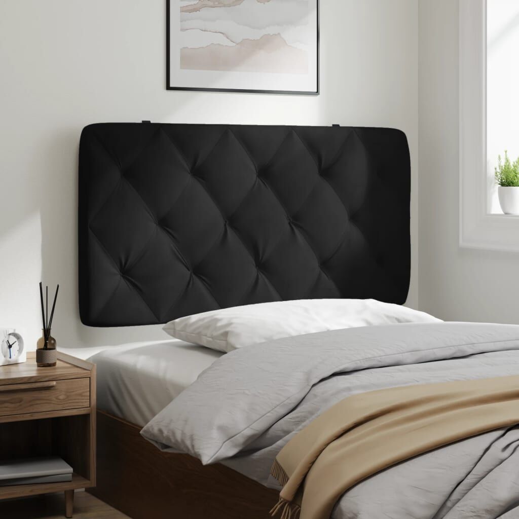 Headboard Cushion Black 107 cm King Single Velvet Price