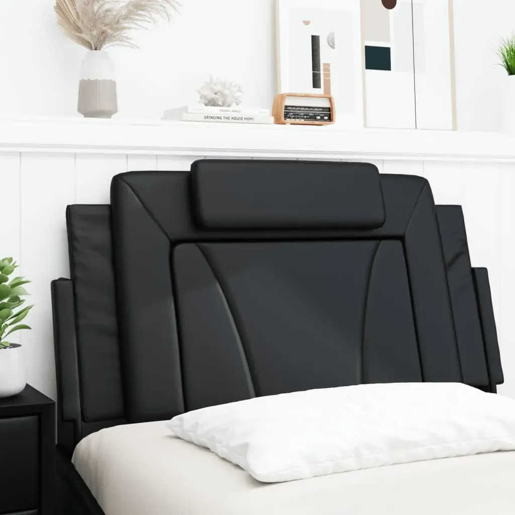 Headboard Cushion "Viana" Black 107 cm King Single Faux Leather Price