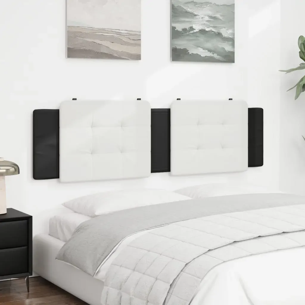 Headboard Cushion "Zadar" White and Black 180 cm Faux Leather Price