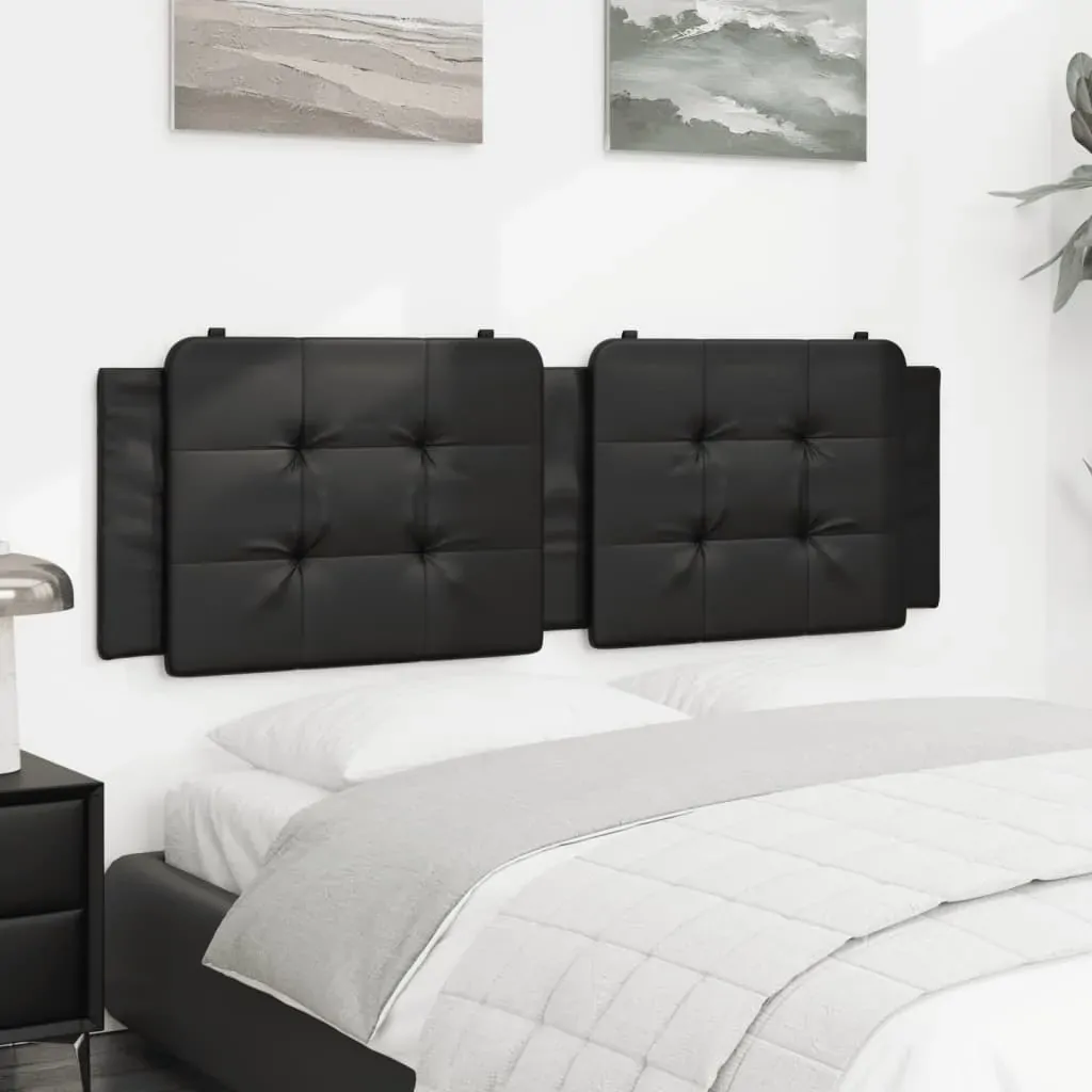 Headboard Cushion "Zadar" Black 152 cm Queen Faux Leather Price