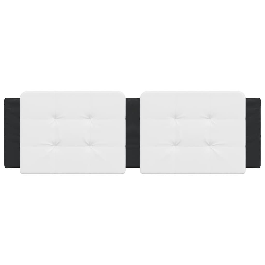 Headboard Cushion White and Black 152 cm Queen Faux Leather Price