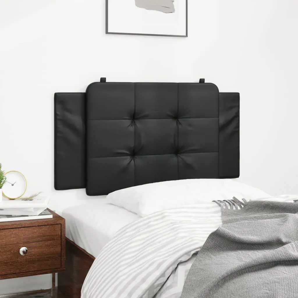 Headboard Cushion "Zadar" Black 107 cm King Single Faux Leather Price