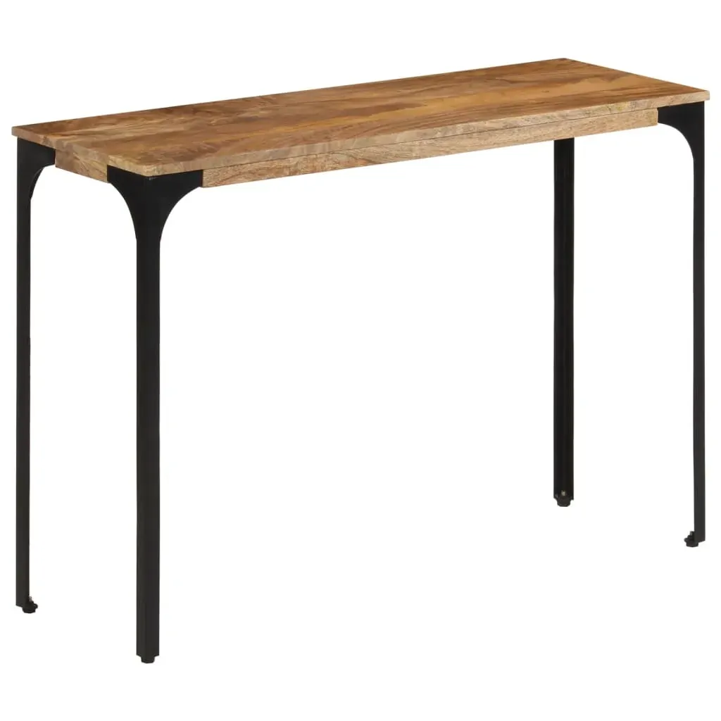 Console Table Brown 110x35x76 cm Solid Wood Mango and Iron Price