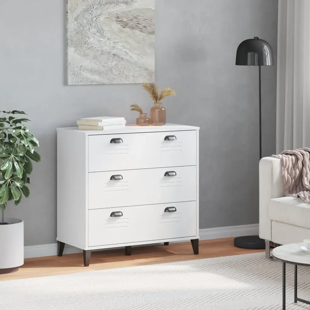 Drawer Cabinet VIKEN White Engineered Wood Price