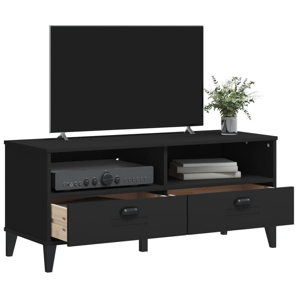 TV Cabinet VIKEN Black Engineered Wood Price