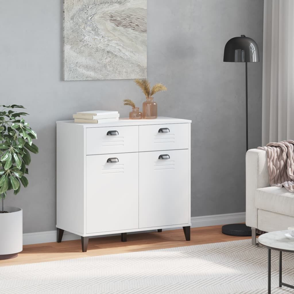 Sideboard VIKEN White 80x40x80 cm Engineered Wood Price
