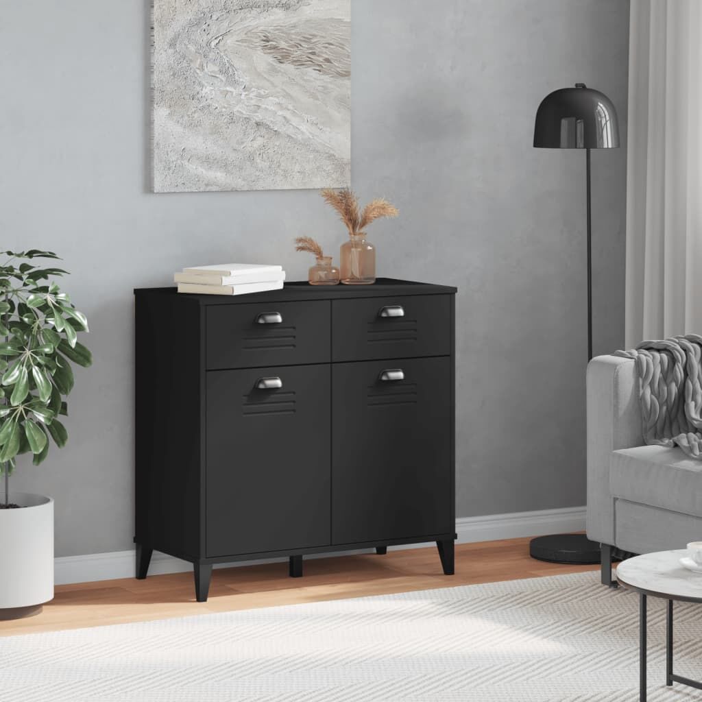 Sideboard VIKEN Black 80x40x80 cm Engineered Wood Price