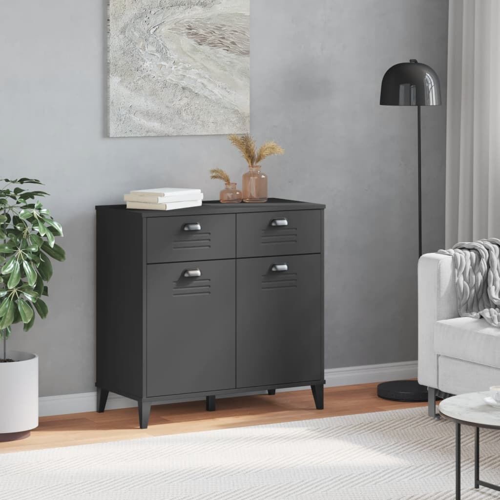 Sideboard VIKEN Anthracite Grey 80x40x80 cm Engineered Wood Price