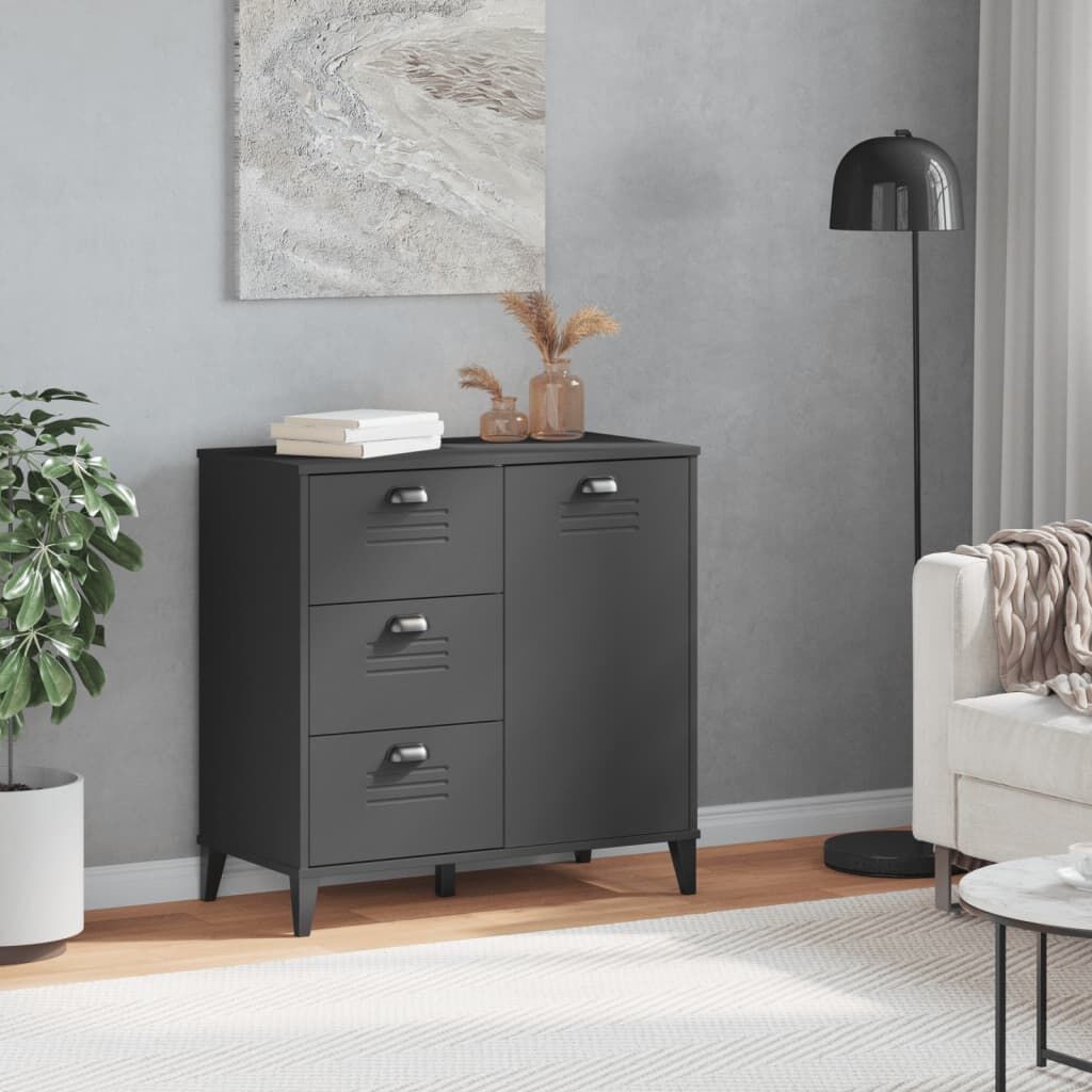 Sideboard VIKEN Anthracite Grey 80x40x80 cm Engineered Wood Price