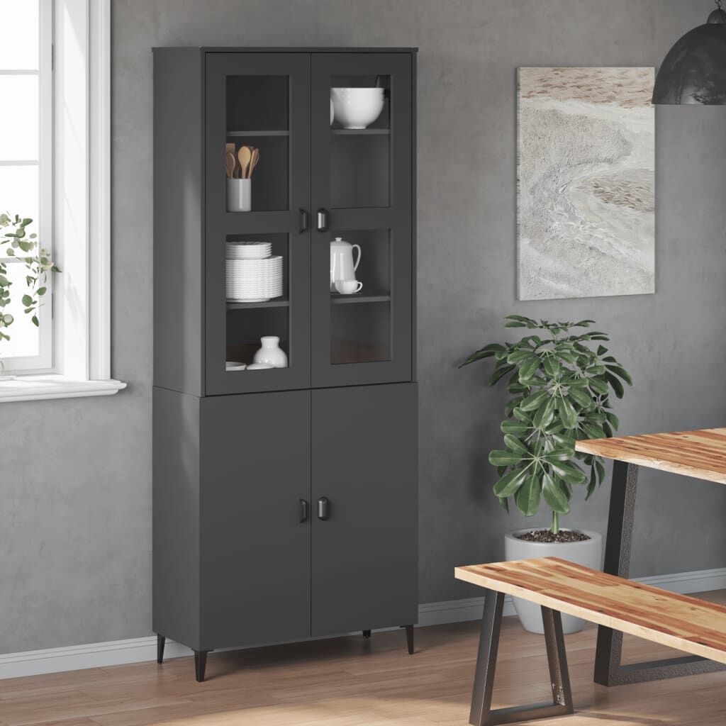 Top for Highboard VIKEN Anthracite Grey Engineered Wood Price
