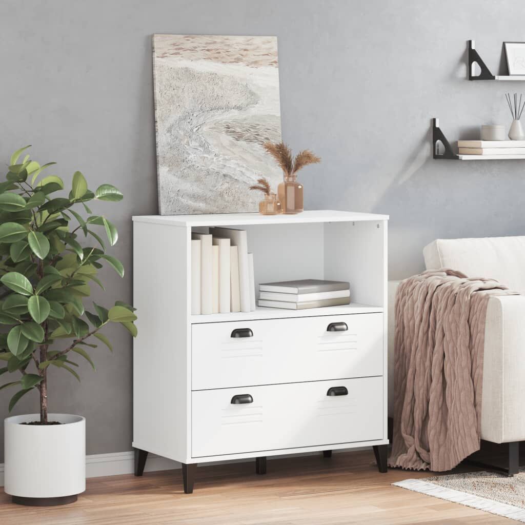 Bookcase VIKEN White 80x40x90 cm Engineered Wood Price