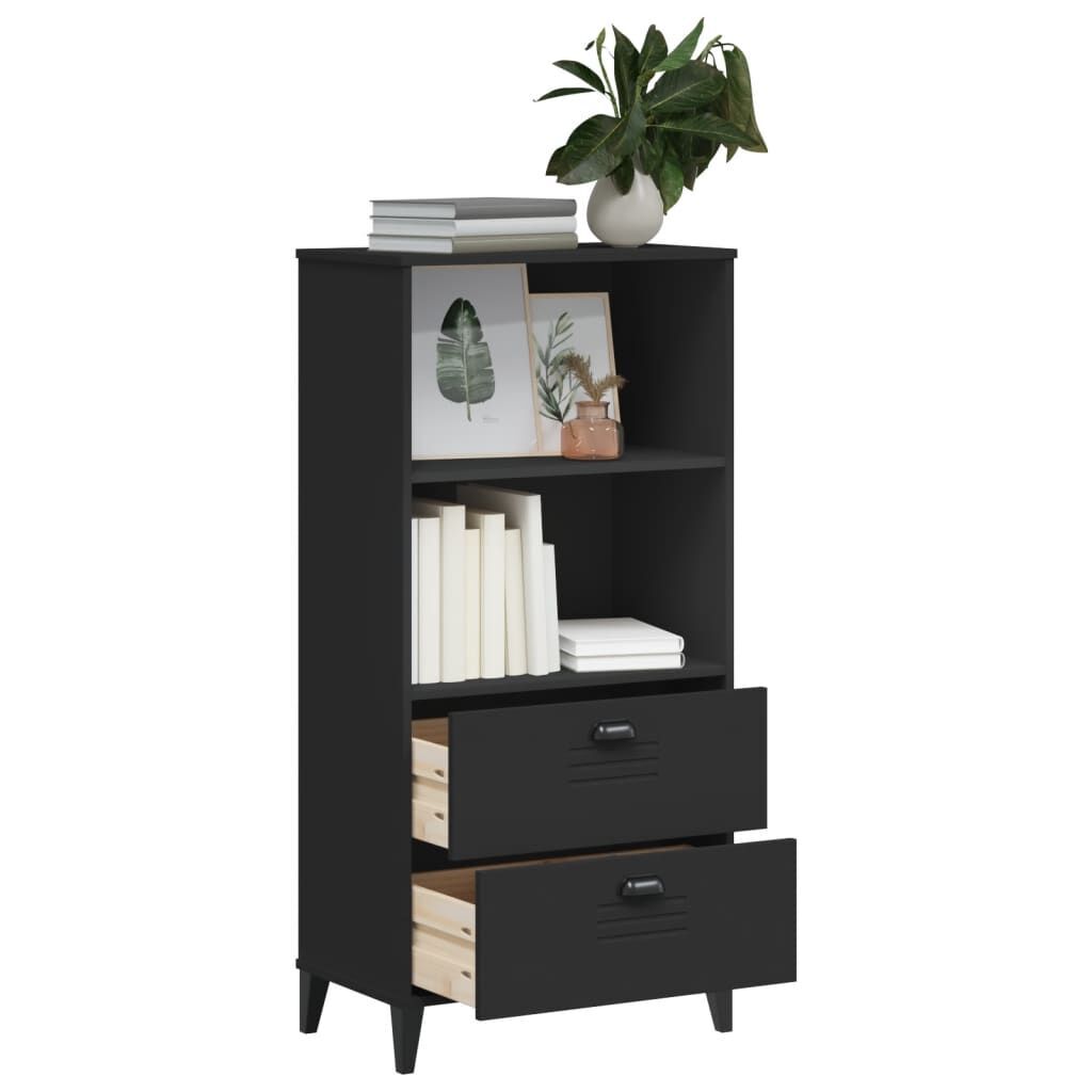 Bookcase VIKEN Black 60x35x123 cm Engineered Wood Price