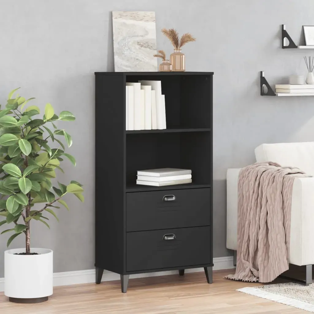 Bookcase VIKEN Black 60x35x123 cm Engineered Wood Price