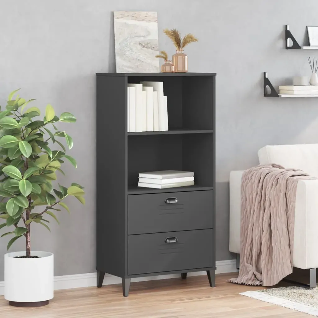 Bookcase VIKEN Anthracite Grey 60x35x123 cm Engineered Wood Price