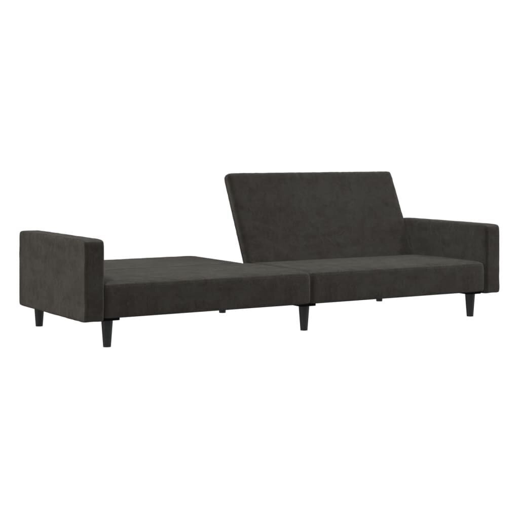 2-Seater Sofa Bed Dark Grey Velvet Price