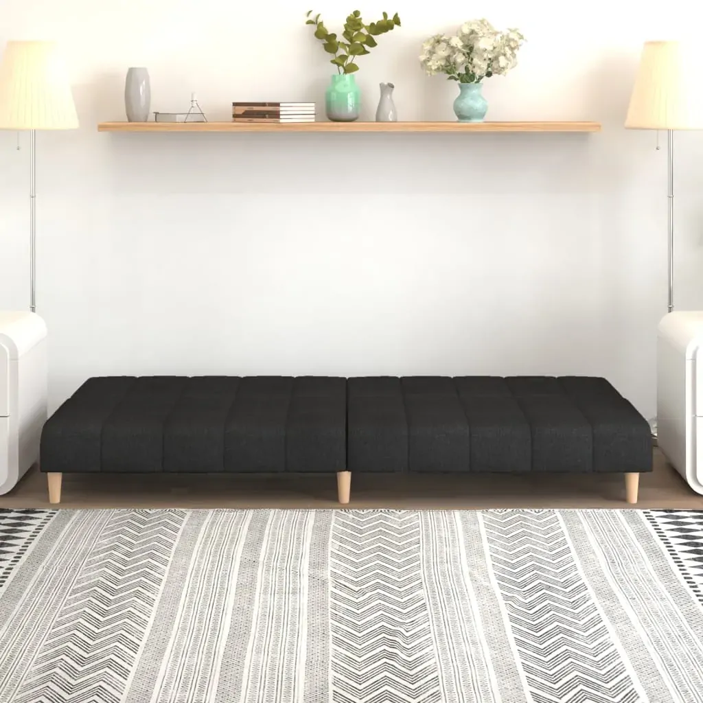 2-Seater Sofa Bed Black Fabric Price