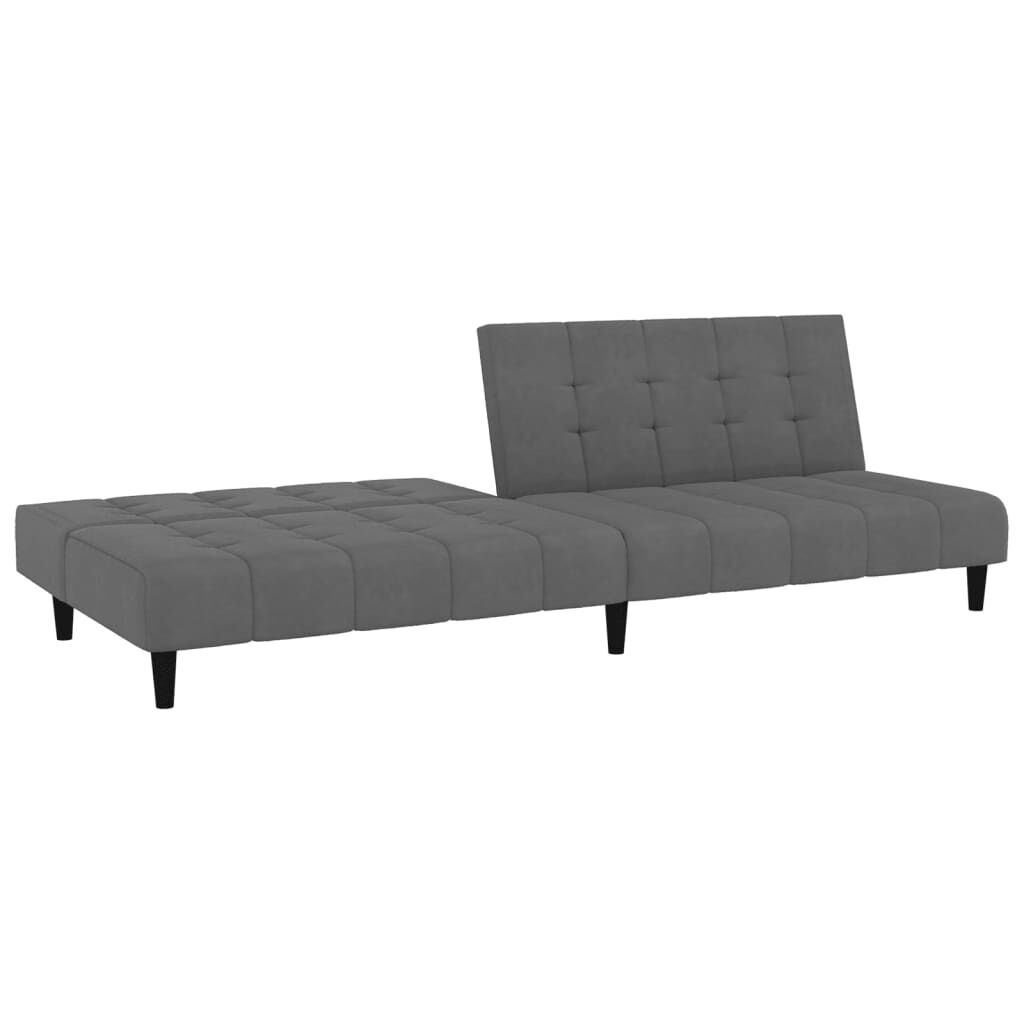 2-Seater Sofa Bed Dark Grey Velvet Price