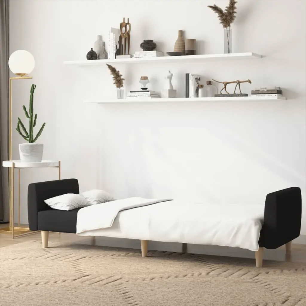2-Seater Sofa Bed Black Fabric Price
