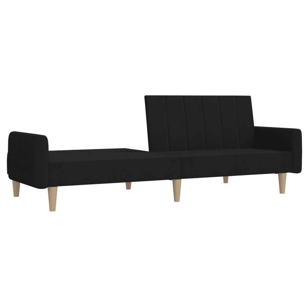 2-Seater Sofa Bed Black Fabric Price