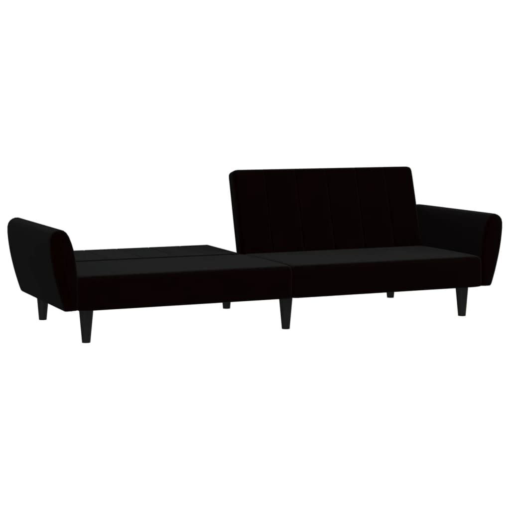 2-Seater Sofa Bed Black Velvet Price