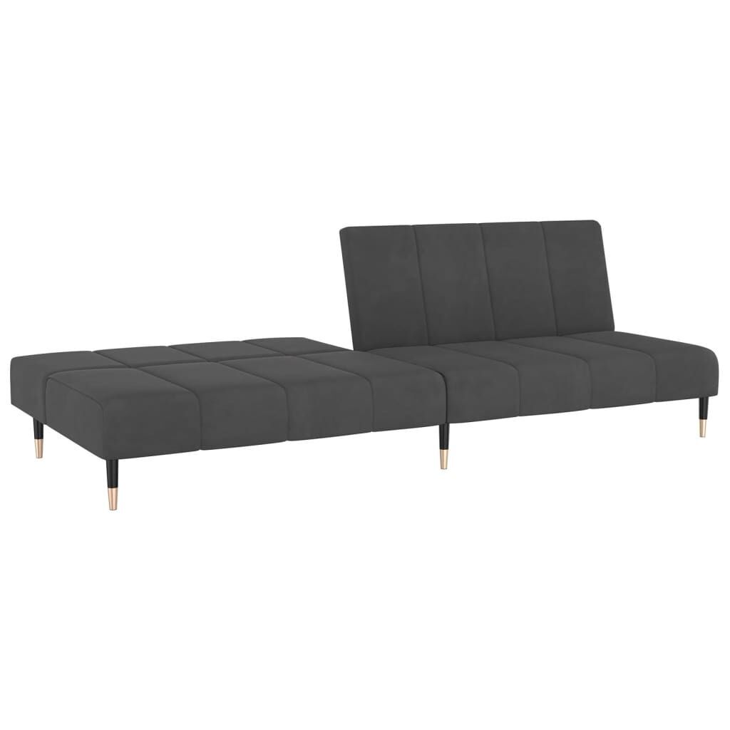 2-Seater Sofa Bed Dark Grey Velvet Price