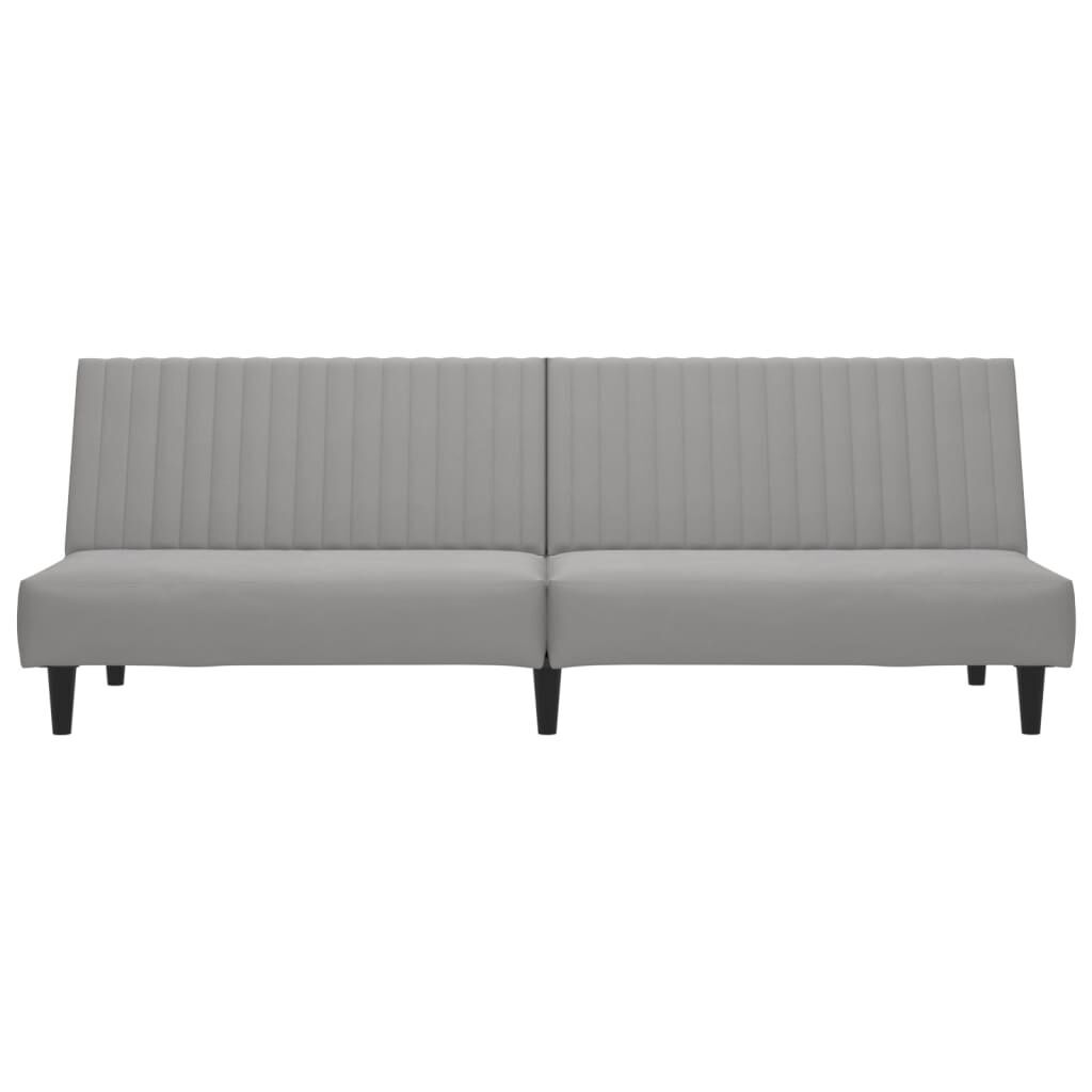 2-Seater Sofa Bed Light Grey Velvet Price