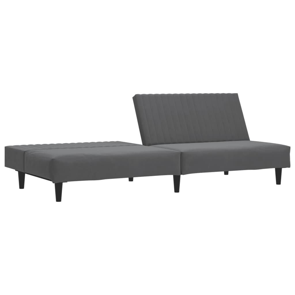 2-Seater Sofa Bed Dark Grey Velvet Price
