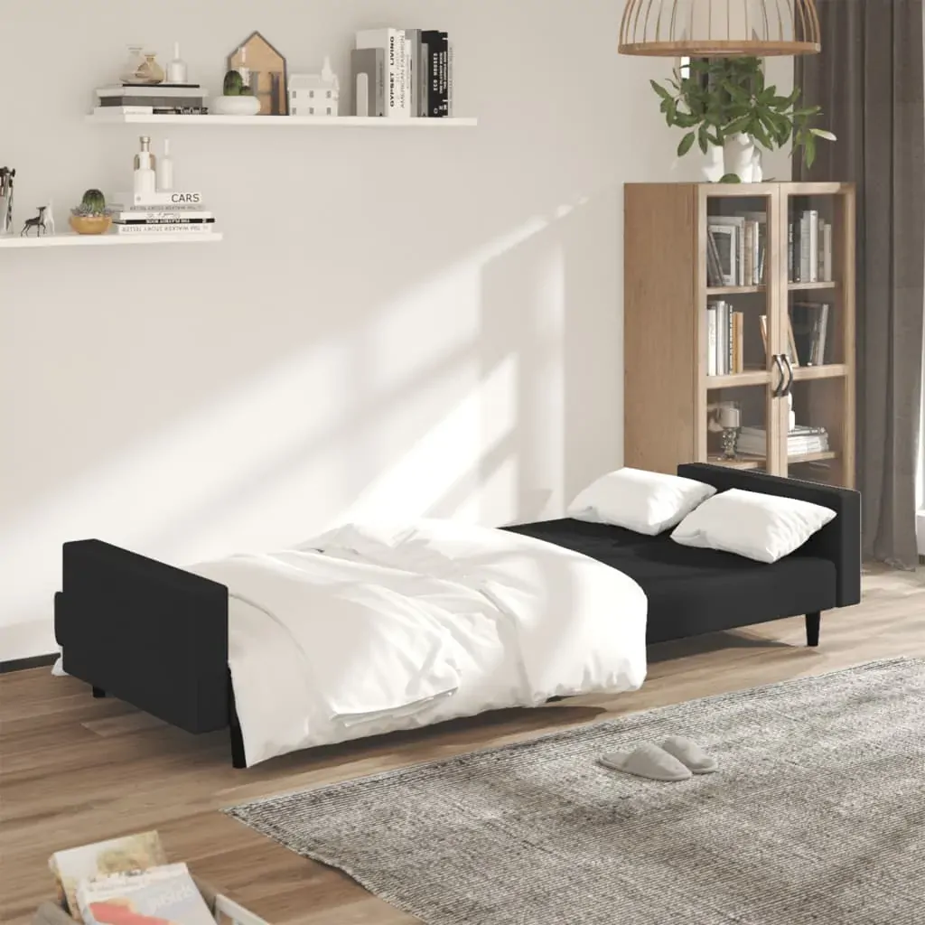2-Seater Sofa Bed Black Velvet Price