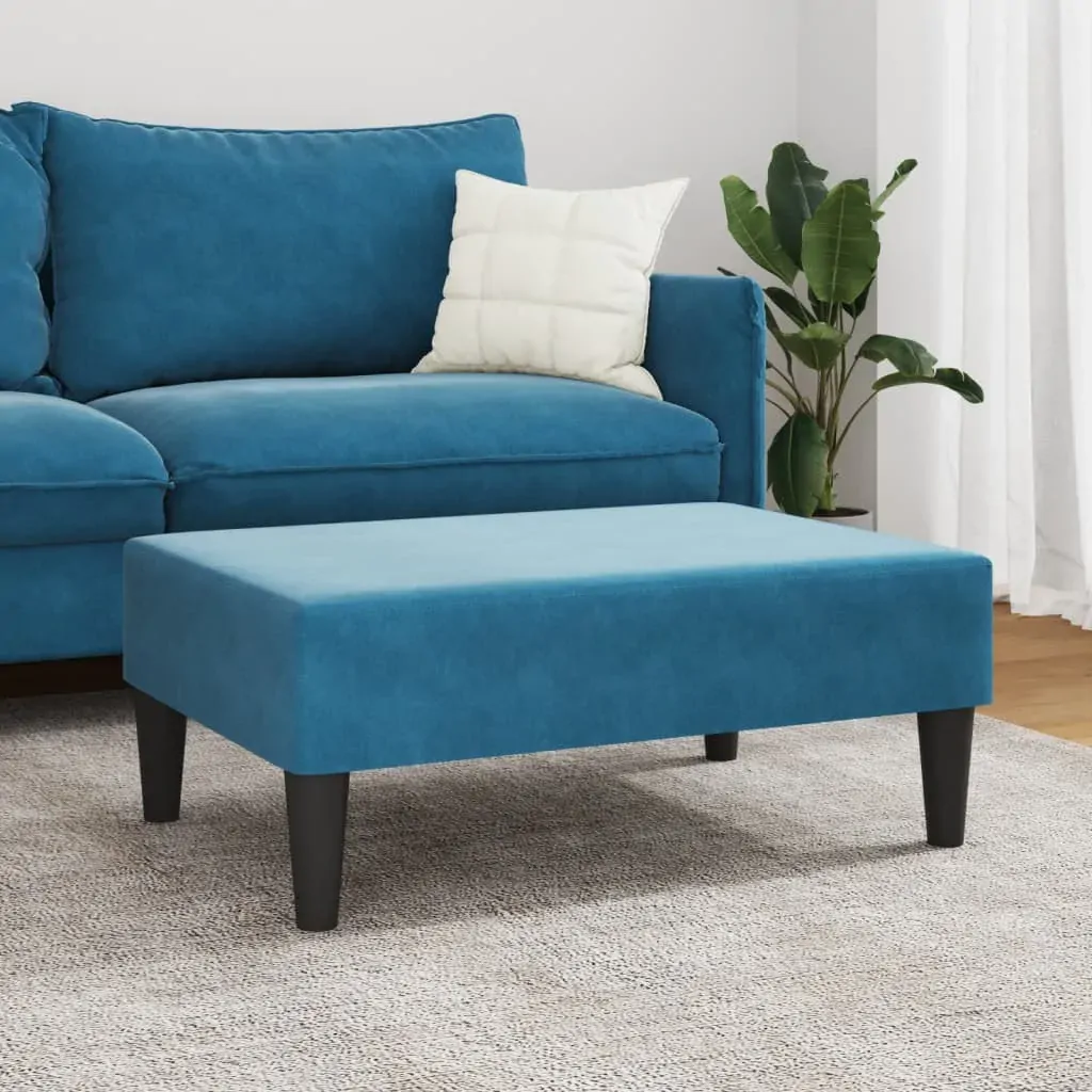 Footstool Blue 77x55x31 cm Velvet Price