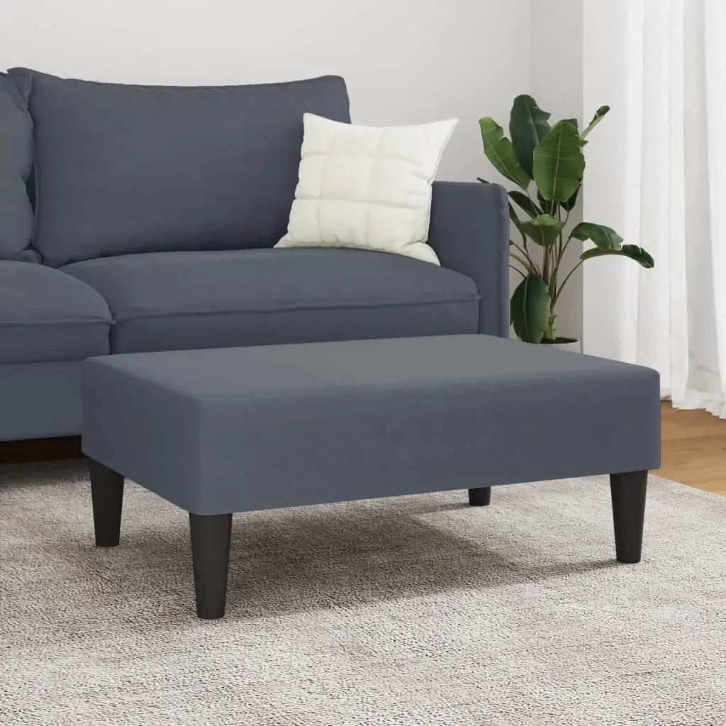 Footstool Dark Grey 77x55x31 cm Velvet Price