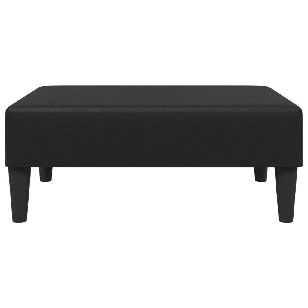 Footstool Black 77x55x31 cm Faux Leather Price