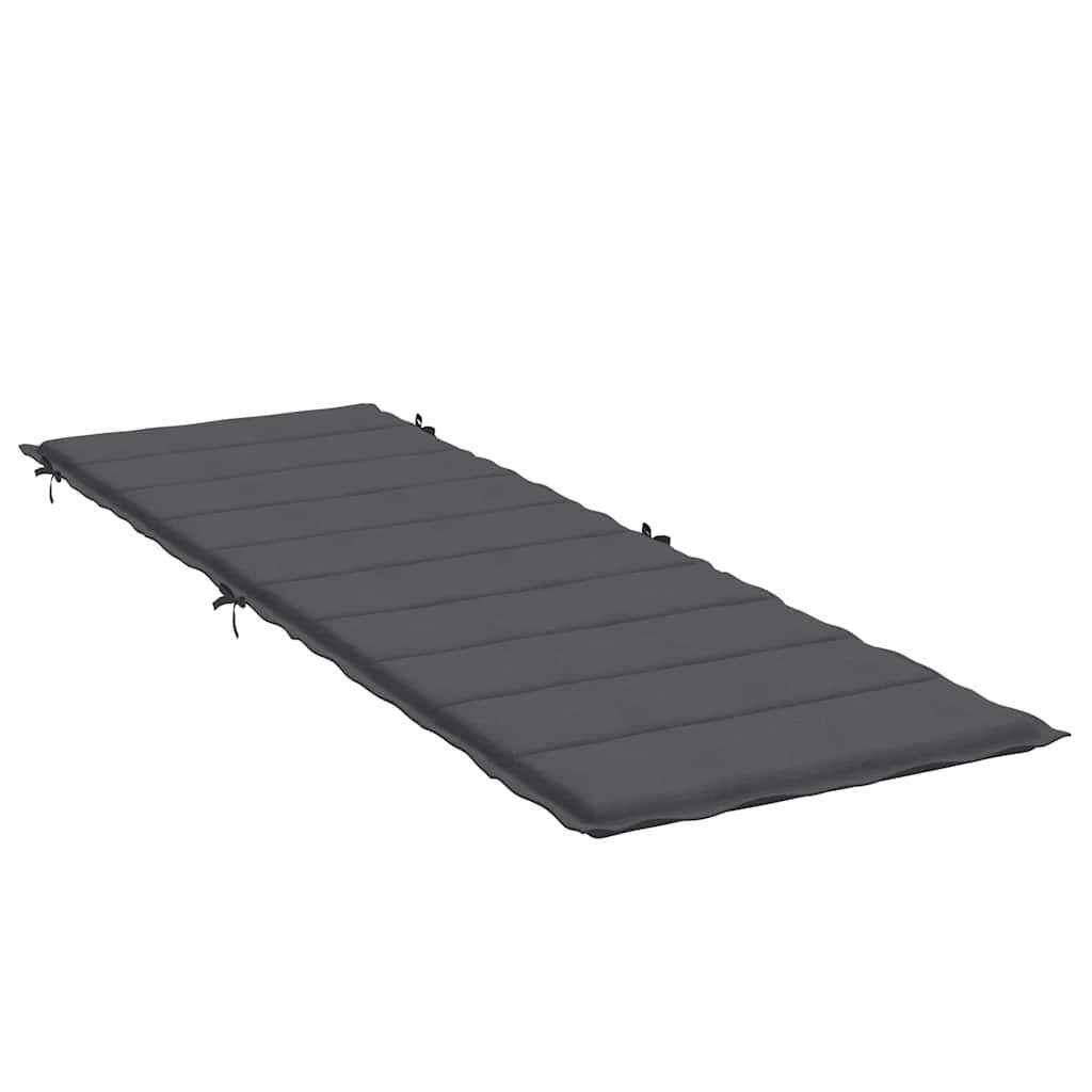 Sun Lounger Cushion Melange Anthracite 186x58x4 cm Fabric Price