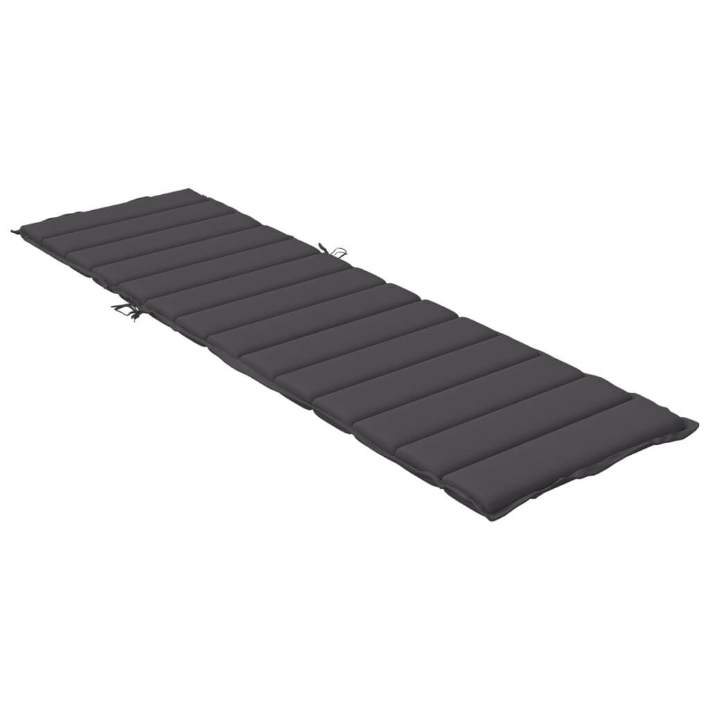 Sun Lounger Cushion Melange Anthracite 200x60x4 cm Fabric Price