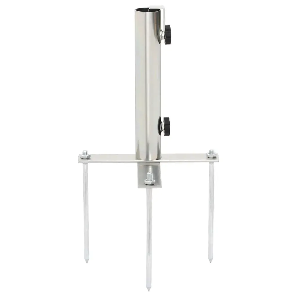 Parasol Base with Ground Spikes for Ø32-38 mm Silver Steel Price