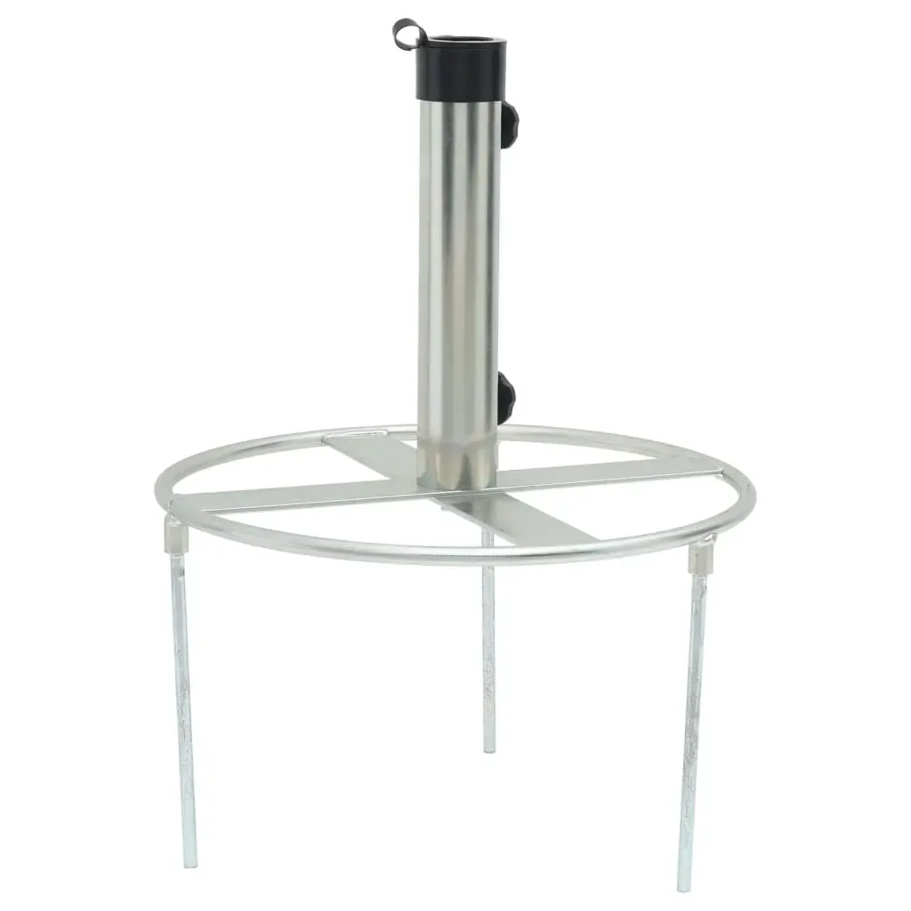 Parasol Base with Ground Spikes for Ø38/48 mm Silver Steel Price