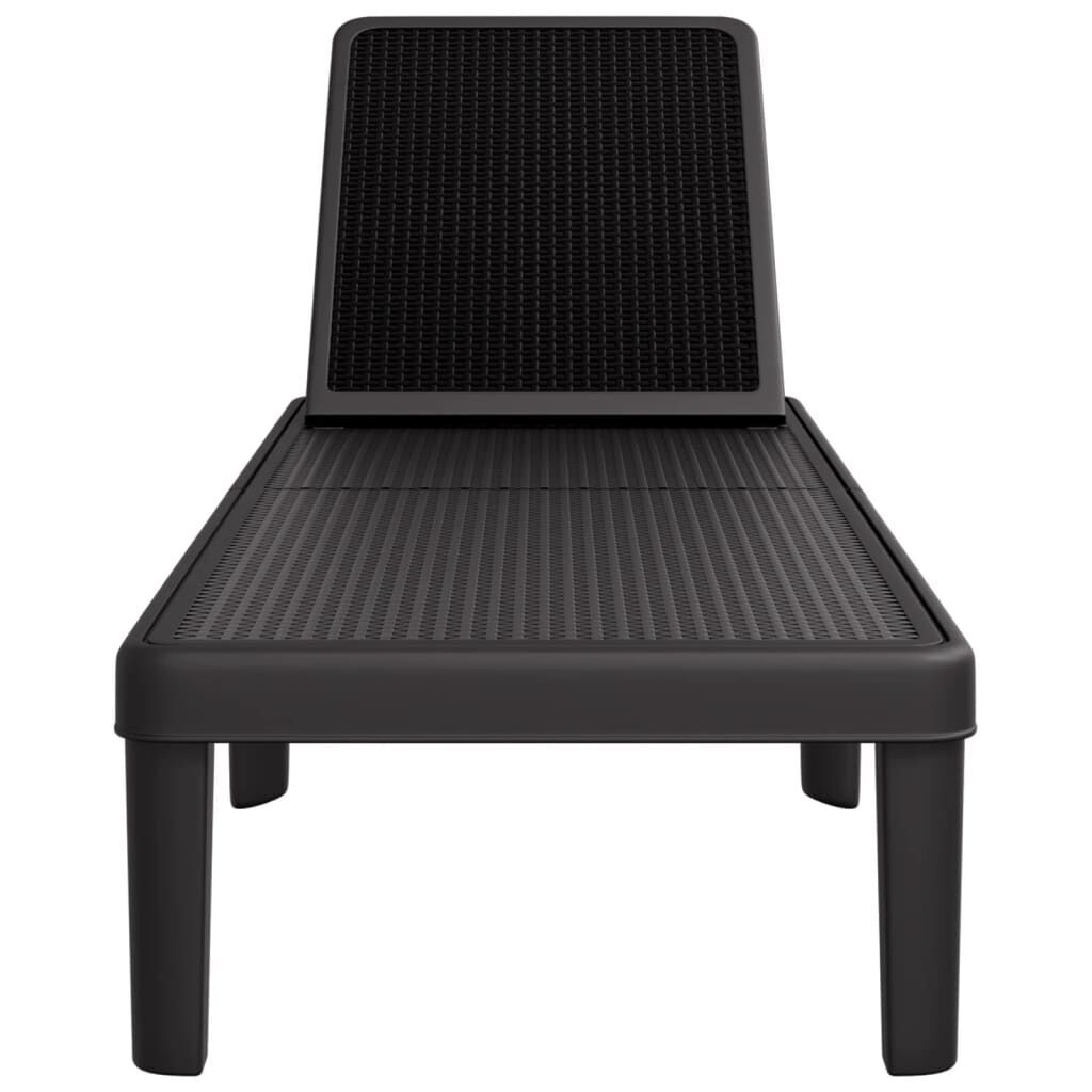 4-Way Height Adjustable Sun Lounger 155.5x57x28 cm Polypropylene Price