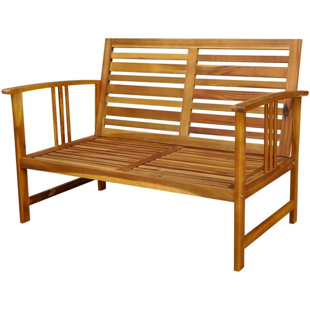 4 Piece Garden Lounge Set with Cushions Solid Acacia Wood Price