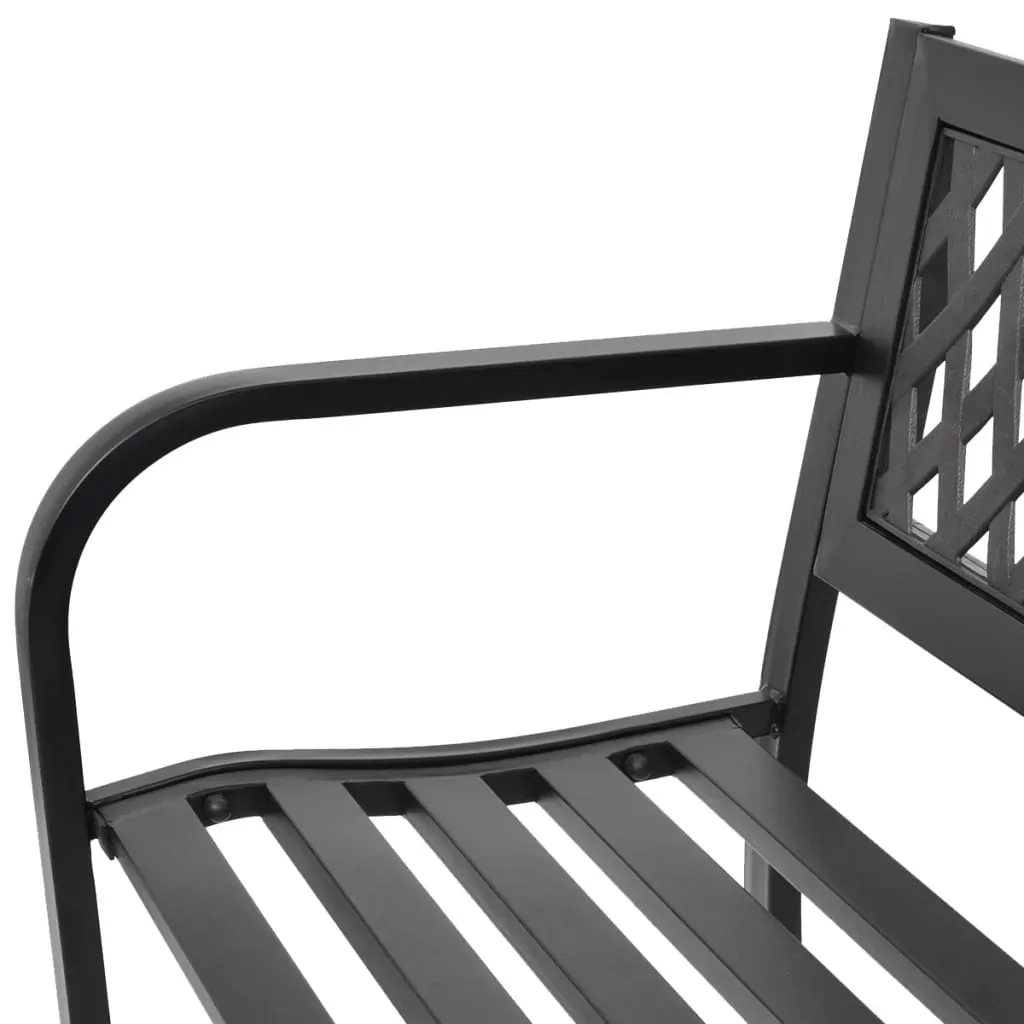 Garden Bench 118 cm Steel Black Price