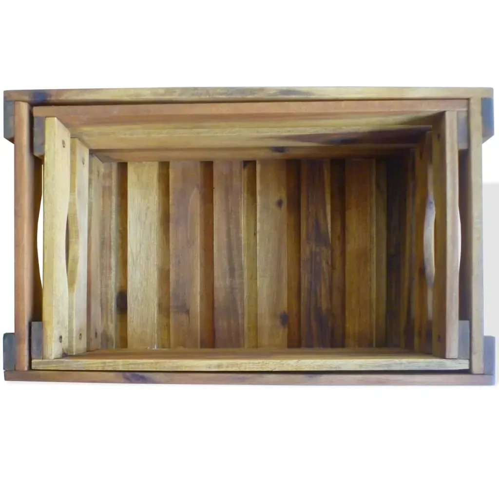 Apple Crate Set 2 Pieces Solid Acacia Wood Price