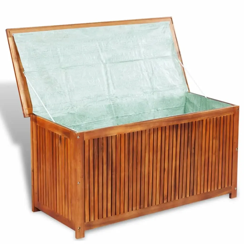 Garden Storage Box 117x50x58 cm Solid Acacia Wood Price