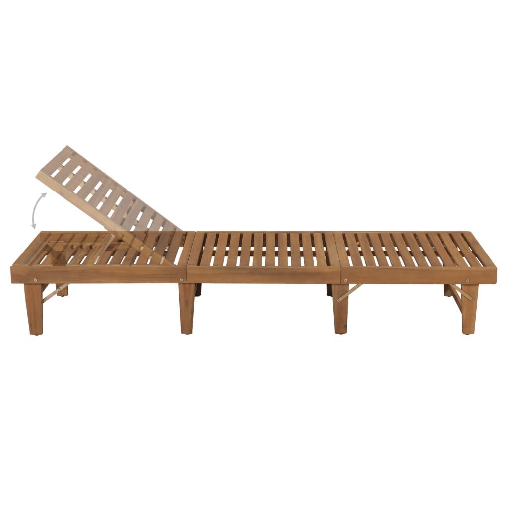 Folding Sun Lounger Solid Acacia Wood Price