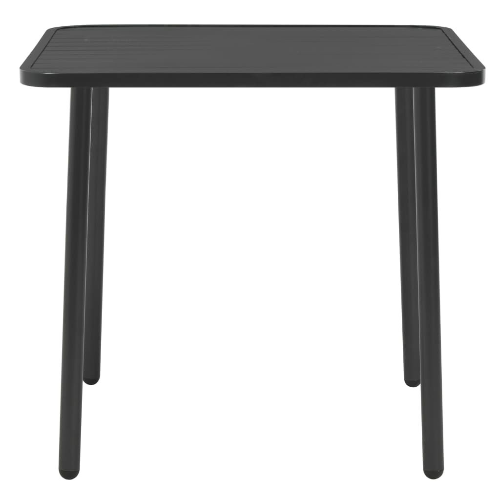 5 Piece Outdoor Dining Set Steel Dark Grey Price
