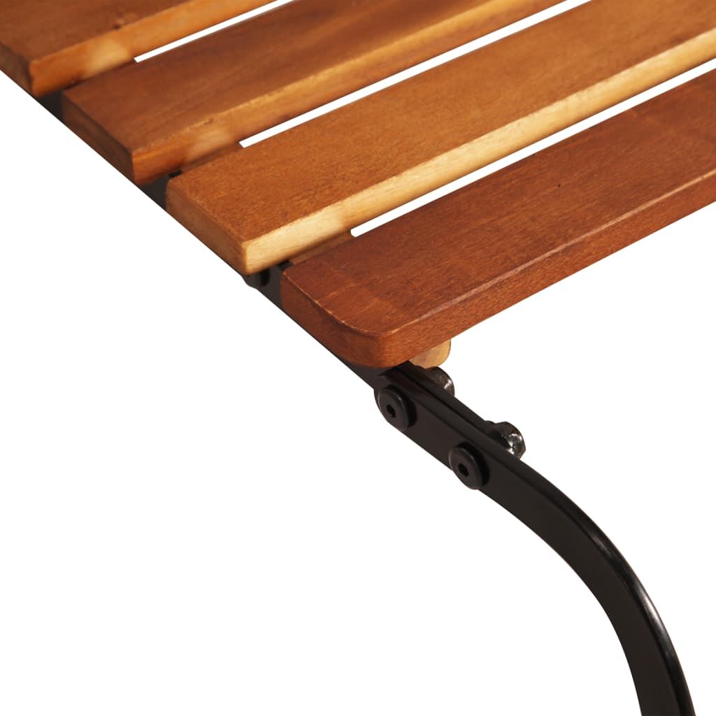 Sun Lounger with Steel Legs Solid Acacia Wood Price