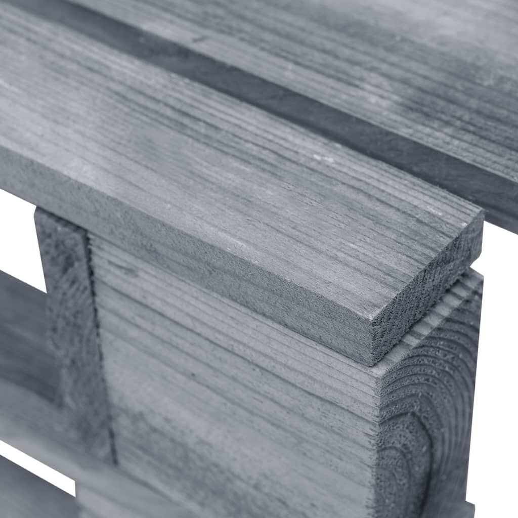 Garden Pallet Ottoman Wood Grey Price