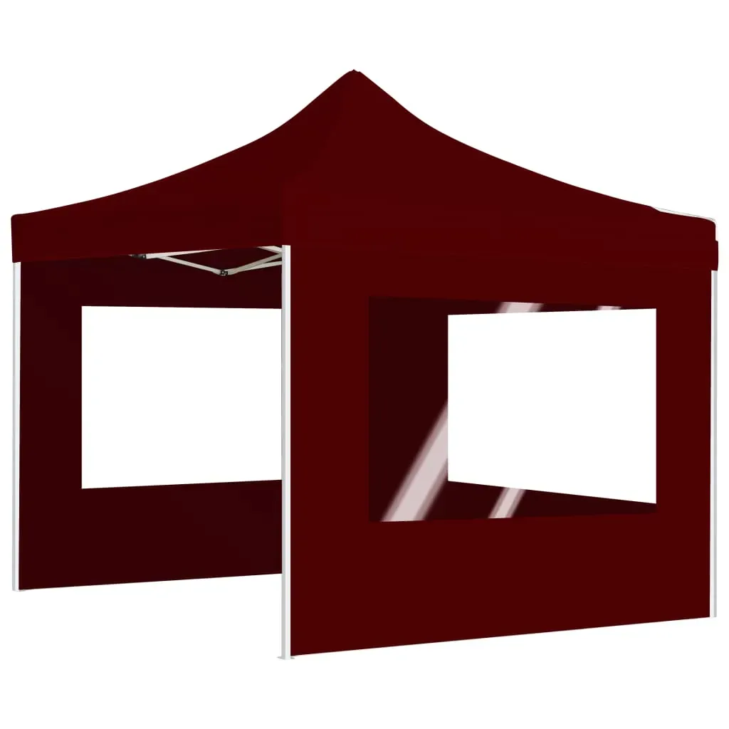 Professional Folding Party Tent with Walls Aluminium 3x3 m Wine Red Price