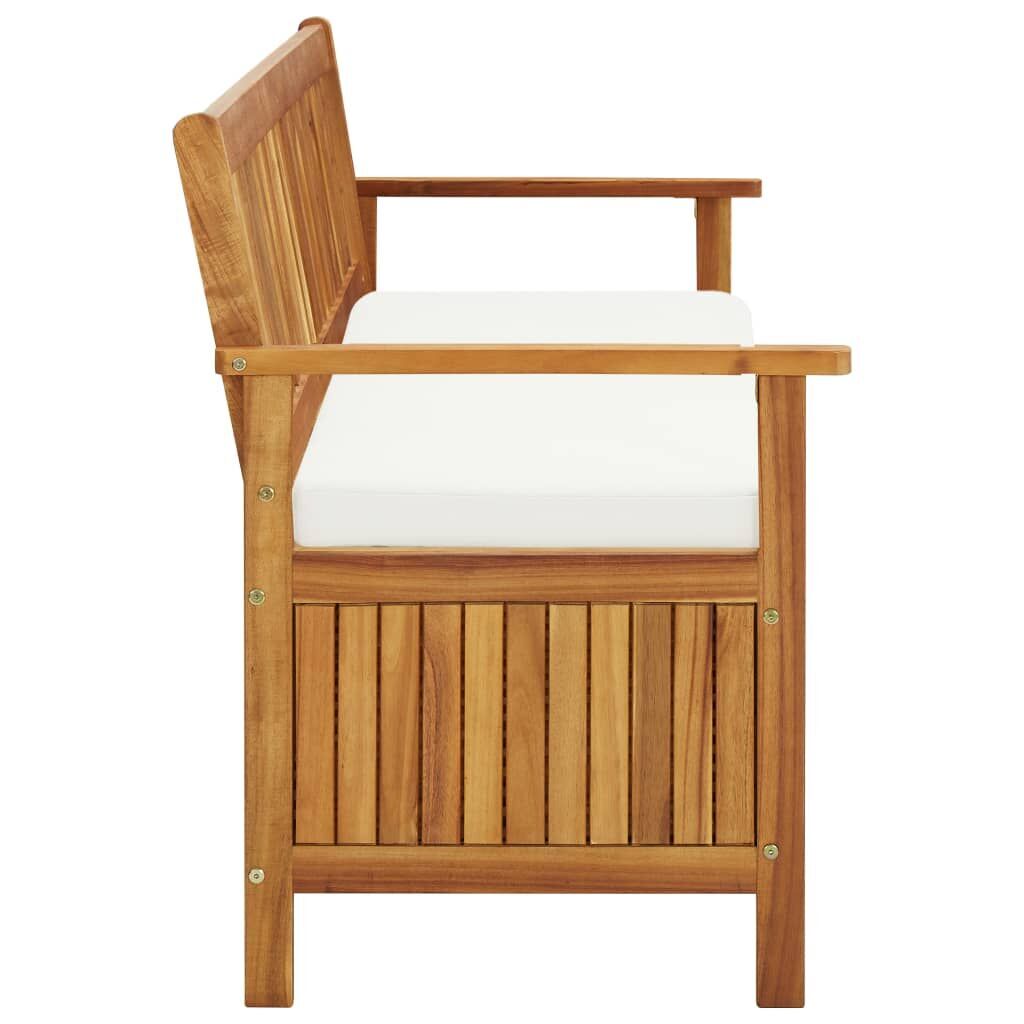 Storage Bench with Cushion 170 cm Solid Acacia Wood Price