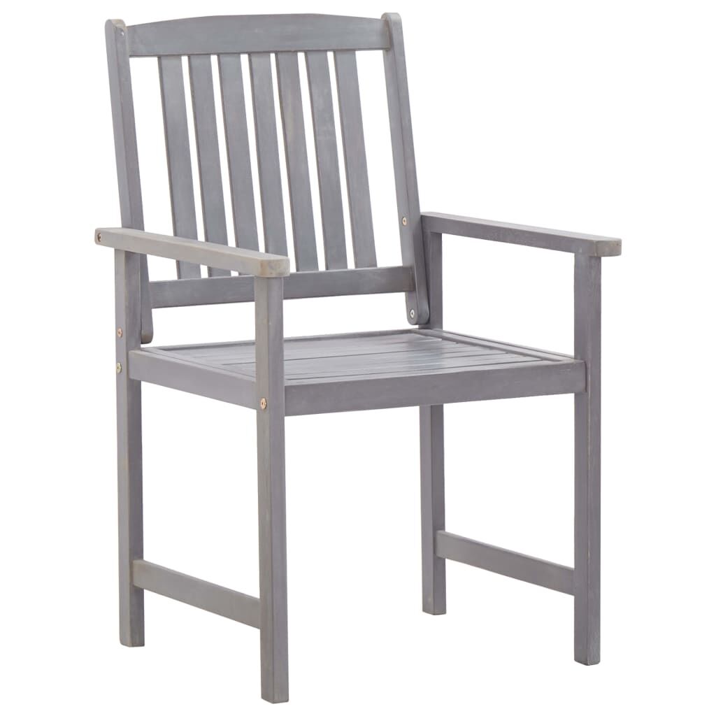 7 Piece Outdoor Dining Set Grey Wash Solid Acacia Wood Price
