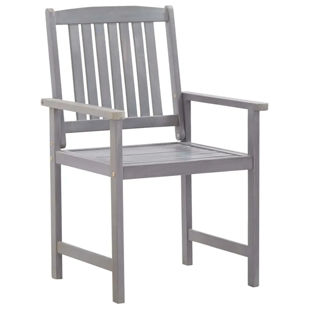 7 Piece Outdoor Dining Set Grey Wash Solid Acacia Wood Price