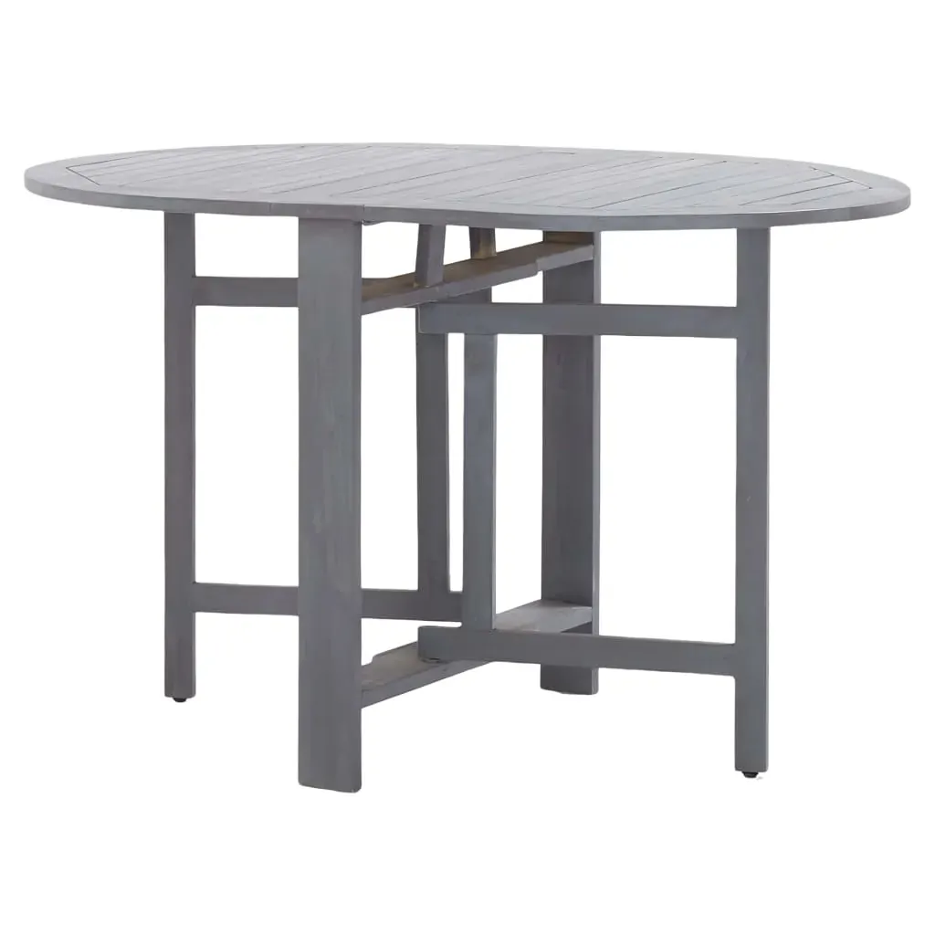 Garden Table Grey 120x70x74 cm Solid Acacia Wood Price
