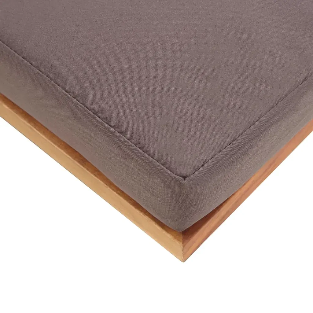 Footrest with Cushion 66x66x36 cm Solid Acacia Wood Dark Grey Price